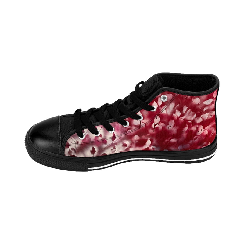 Flowering Red Women's High-Top Custom Sneakers